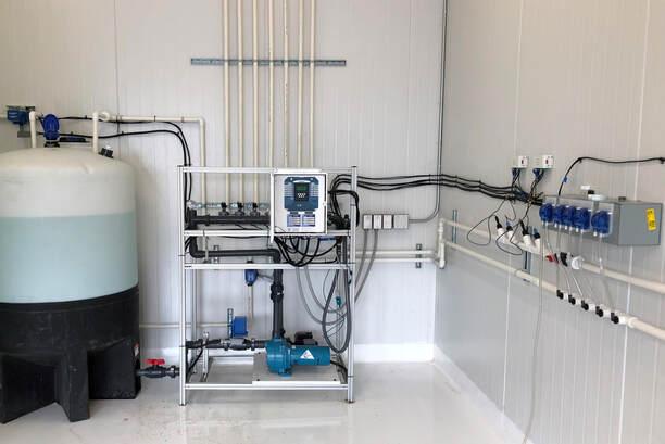 Fertigation System designed, built and installed by Herb's Supply at 710 Labs.